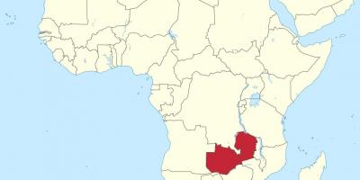 মানচিত্র আফ্রিকার দেশ জাম্বিয়া